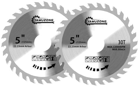 Lame de scie circulaire à 30 dents pour meuleuse d'angle de 12,7 cm, lame de scie en carbure de tungstène pour meuleuse d'angle de 125 mm pour coupe du bois