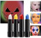 Sitovely 4 colori Rossetto opaco Vampire,Matte Vampire Lipstick, Rossetti completamente opaco impermeabile Smudge per feste, cosplay, trucco di Halloween/bianco/giallo/rosso/blu(A, M)