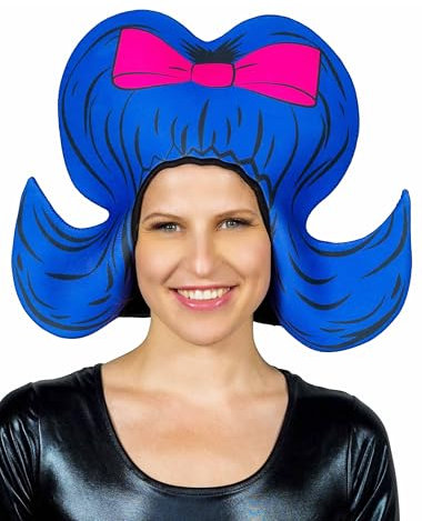 Perücke Comic Girl Schaumstoff blau
