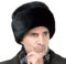 GUOJOZO Chapeau de trappeur d'hiver russe Ushanka chapeau homme fausse fourrure de vison chapeau d'hiver aviateur coupe-vent pour la chasse le ski, Noir , L
