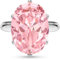Linawe Pink Rosa Ringe Frauen, Silber Schmuck Ring Verstellbar, Fingerring Damen Grosse Groessen Moissanite Diamant Damenringe, Modeschmuck Jewelry