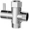 Shower Diverter Valve， G1/2 Brass Shower Splitter Shower Valve with Rubber，3-Way Diverter Valve Replacement Showering Components for Shower System Chrome
