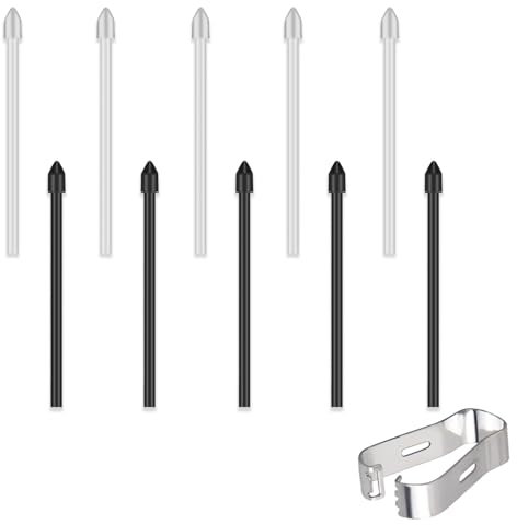 Jinpojun S Pen Tips, 10 PCS Replacement Tips Nibs for Samsung S3/S4/S6/S6Lite/S7/S7FE/S8Ultra/S8+Plus/S8/S9FE+Plus/S9FE/S9/S9Ultra, Stylus Tips with Tweezer Tool
