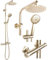 Rea Colonne de douche Bliss brush gold Système de Douche en Laiton Pour Salle de Bain (Or brossé)