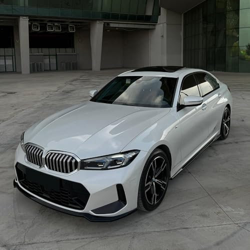 Frontlippe Frontspoiler kompatibel mit BMW 3er M340i G20 G21 M Pack Facelift ab 2022 Schwarz Glänzend