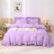 Nayoroom Bettwäsche 135x200 Rüschen Lila Mädchen Kuschelige Bettbezug Set 2teilig Niedliche Violett Romantisch Ruffle Aesthetic Renforce Mikrofaser Deckenbezug und Kissenbezug 80x80 Reißverschluss