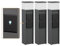 ledscom.de 3 Stück Pollerleuchte PODEL für außen, Smart Home, 39cm, anthrazit, 2 Steckdosen, inkl. G9 Leuchtmittel, 596lm, weiß