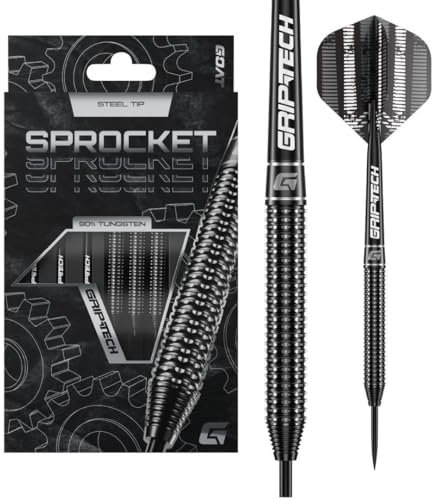GOAT - Sprocket 90% Steeldarts 24 G, Dartpfeile, inkl. 3 Barrels, 3 Flights & 3 Shafts