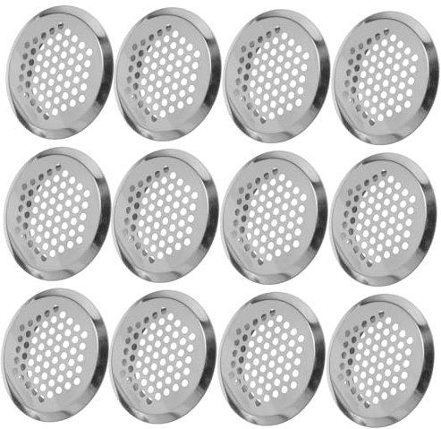Uonlytech 20piezas De Ventilación Redonda De Acero Inoxidable Cubiertas De Ventilación Para Cocina Baño Armario Para Sofito Malla