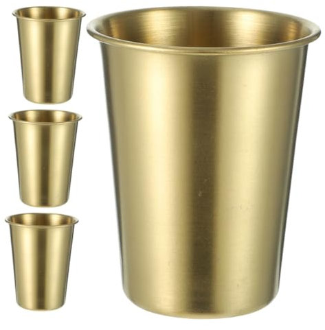FUNNETOYU 4Piezas Tazas Inoxidable Vasos de Reutilizables para Bebidas Irrompibles para Hogar y Camping