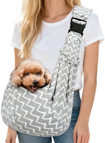 VGECEE Hundetragetasche Bis 7.5KG Tragbare Hundetasche Wandern Tragetasche | Fronttasche Hund, Hunderucksack Hundetragetuch, Reisetasche Umhängetasche Hund, Hundetragebeutel Tasche Haustiere