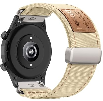 Magnetisch Armband Kompatibel mit Honor Watch 4 Pro Band, Canvas Mit Verstellbarer Magnetisches Ersatzarmband für Honor Watch 4 Pro Uhrenarmband Sport Smartwatch für Damen Herren (Eine Grösse,2)