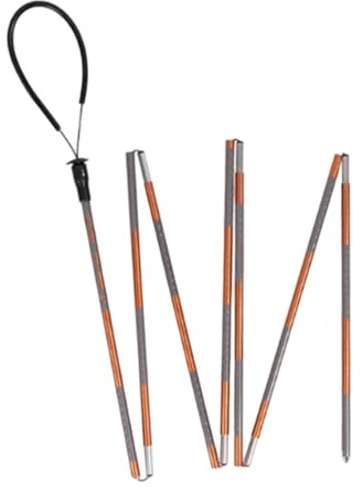 QSTDGVPW Valanga Sonda di Salvataggio in Alluminio Compatta Pieghevole con Misurazione profondità E Montaggio Rapido Adatta per Escursioni attività Montane, Grigio Arancione