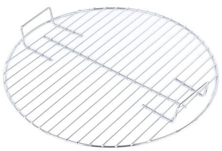 Grille de Barbecue Ronde en Acier chromé, diamètre 43,5 cm, Compatible avec Tom 345470 Brighton et Tom 317470 EL Paso, Facile à Nettoyer, poignées latérales, SOMAGIC