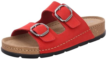 Rohde Damen Pantolette Leder Zweischnaller mit Memory-Fußbett D.Soave 5420