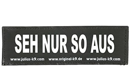 Julius-K9 Original Interchangeable Patch, Small, Black, Seh Nur So Aus