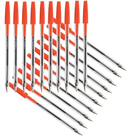 Q-Connect KF34044 Gelschreiber Kugelschreiber M rot, 20