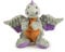 goDog Bubble Plush Dragons Squeaky Dog Toy, Chew Guard Technology - Gray, Large