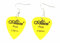 Miniblings Plektrum Plektron Ohrringe Hänger Gitarre E-Gitarre Band gelb - Handmade Modeschmuck I Ohrhänger Ohrschmuck versilbert