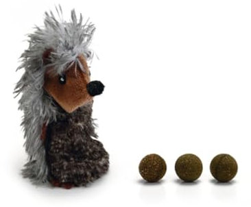 Beeztees 440564 Plusche Katspielzeug Igel Catnipball, M, 11.5 cm