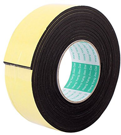 sourcingmap Single Sided Sponge Tape Adhesive Sticker Foam Glue Strip Sealing, 50mm x 3mm 3 Meters
