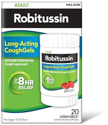 Robitussin 8 Hour Liqui-gels Cough, Adult Formula - 20 count Liqui-Gels