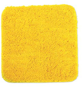 WohnDirect WC Vorleger OHNE WC Ausschnitt Gelb - Badematte rutschfest OHNE WC Ausschnitt 45x45 cm - Badteppich Set, waschbar