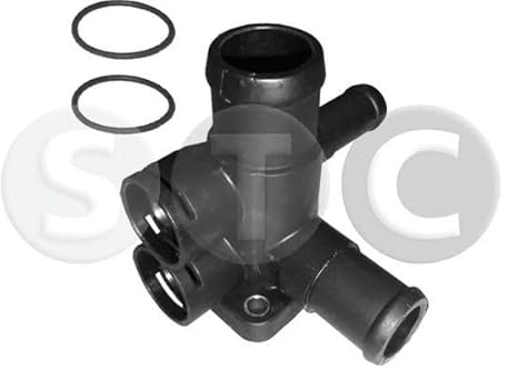 STC T403505 Kühlmittelflansch mit Dichtung ohne Thermostat Kompatibel mit VW Transporter IV Bus 70B, 70C, 7DB, 7DK, 70J, 70K, 7DC, 7DJ