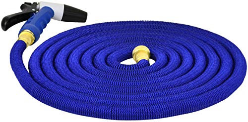 HoseCoil Erweiterbarer Wasserschlauch-Set für Garten, Pool, Wohnmobil, Automobile (25/50/75') mit Sprühdüse und Aufbewahrungstasche