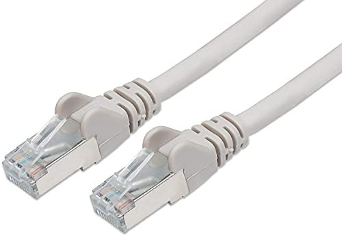 PremiumCord Câble Patch, CAT6a, S/FTP, PIMF, Ethernet, LAN, Rapide, Flexible et Durable RJ45 10Gbit/s Câble, AWG 26/7, Câble en Cuivre 100% CU, Gris, 3m
