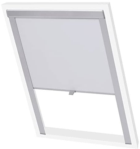 vidaXL Verdunkelungsrollo Dachfensterrollo Verdunkelung Klemmrollo Dachrollo Verdunklungsrollo Seitenzugrollo Weiß UK08