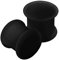 KJM FASHION 2 STK Silicone Black 10mm 00g Double Flared Ohrringe Flesh Earplugs Stecker Expander Dehnen Gauges Piercing Schmuck 2668