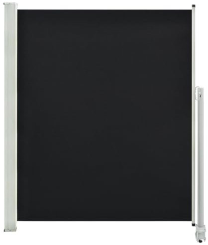 vidaXL Auvent Latéral Rétractable de Patio 160x300 cm Noir Pare-Vue Brise-Vent