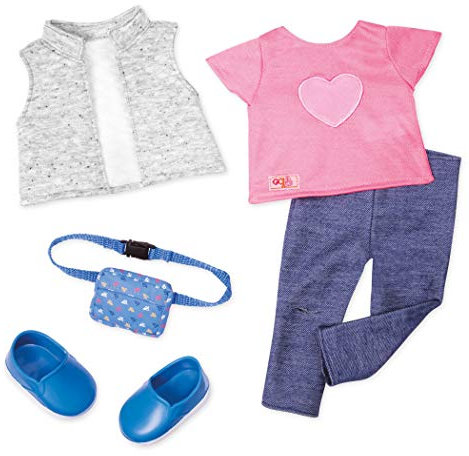 Our Generation BD30394Z Spielzeug Puppen Outfit Auf Reisen mit Bauchtausche, Einfarbig, Bunt, for A 18 inch / 46 cm Doll