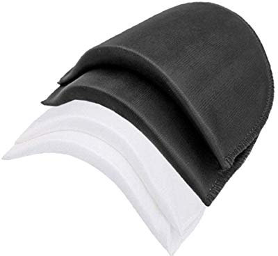 HEALLILY Schulterpolster Schulterkissen Schwamm Dekompression Anti Rutsch Schulterpolster für Frauen Männer DIY Nähen Blazer Mantel Kleidung Weiß Schwarz 20 Paar