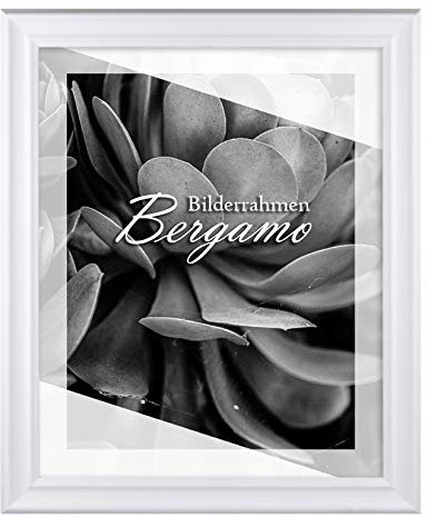 Cadre photo Bira Bergamo 60 x 80 cm en bois MDF blanc avec vitre en verre synthétique antireflet