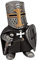 Lrxinki Knight Statue, Resin Gnome Guard Garden Sculpture, Medieval Armor Gothic Statue, Templar Figurine for Protecting Your Garden (H)