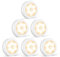 Foonii LED Nachtlicht mit Innen Bewegungsmelder,led lampe batteriebetrieben 3M Klebend für Flur Küche Schlafzimmer Treppe Schrank (Magnetisch） (Warmweiß, 6er set)