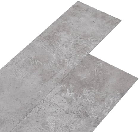 vidaXL PVC Laminat Dielen Selbstklebend Vinyl Boden Bodenbelag Fußboden Planke Vinylboden Designboden Dielenboden 5,21m² 2mm Erdgrau