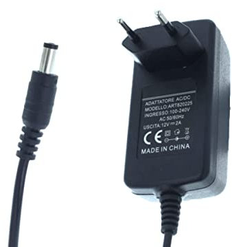 Fuente de alimentación Universal, Transformador de 12 V, Cargador de Pared con Enchufe UE, Salida Jack 5,5 x 2,1 mm, para cámara CCTV, Tira LED, Disco Duro (24 W 12 V 2 A)