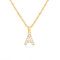 Buchstaben Kette Personalisierte Halskette mit Initial Buchstaben Anhänger Alphabet A-Z Buchstabenkette Damen Gold Kette Namenskette Geschenk für Frauen Weihnachten Geburtstag Valentinstag A
