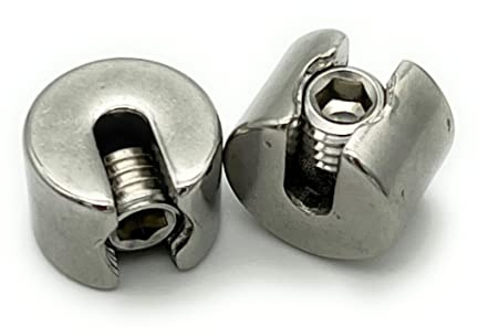 Klemmstopper Stoppklemme Edelstahl V4A | Drahtseil Ø 4mm | 2 Stück | Größe und Menge WÄHLBAR | Drahtseilklemme Drahtklemme (Ø 4mm, 2 Stück)