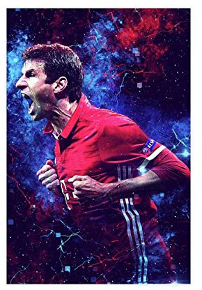 Thomas Muller Sportposter Star Art 6 Leinwand Poster Schlafzimmer Dekor Sport Landschaft Büro Raum Dekor Geschenk Unframe:30 x 45 cm