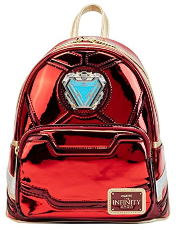 LOUNGEFLY Marvel Mini Backpack Iron Man 15th Anniversary Cosplay offiziell Rot One Size