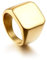 Dochais Würfelring Damen Herren aus Edelstahl, Siegelring Pärchen für Damen Herren (Gold, 64)