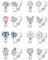 CASSIECA 8 Paare Ohrclips für Mädchen Clip On Ohrring Kinder No Piercings Ohrringe Blumen Schmetterlinge Katzenpfoten Sterne Herz Hypoallergen Ohrringe Zirkon Mädchen Verkleiden Sich Schmuck