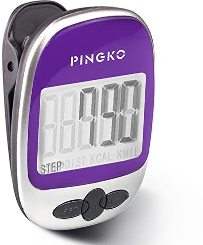 PINGKO Pedometro Contapassi Conta Passi Accuratamente Contapassi Sportivo Portatile Passi/distanza/calorie/Contapassi per Fitness, Contatore di Calorie
