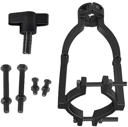 Fonowx Ganzstahlguss Vierkantbohrer Adapter Langlebig, Square Hole Drill Fixed Bracket Zwischen 38 mm Bis 55 mm, Hülse Vierkantbohrer Meißel für Bohrmaschine Vierkantbohrer, Stil G