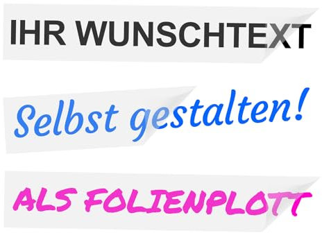 foliado® 2 x Wunschtext Aufkleber Schriftzug Buchstaben als Folienaufkleber - Aufkleber selbst gestalten - Namensaufkleber Auto Text Aufkleber Schriftzug #AFP001