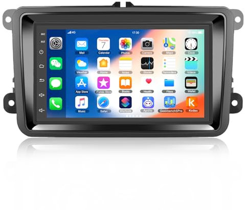 CAMECHO 1+32G Android 13 Autoradio avec Navi pour VW Golf V VI 5 6 Polo CC Passat B6 Tiguan EOS Scirocco, 7 Pouces Écran avec GPS/WiFi/Bluetooth/USB/FM/RDS/EQ/Commande au Volant